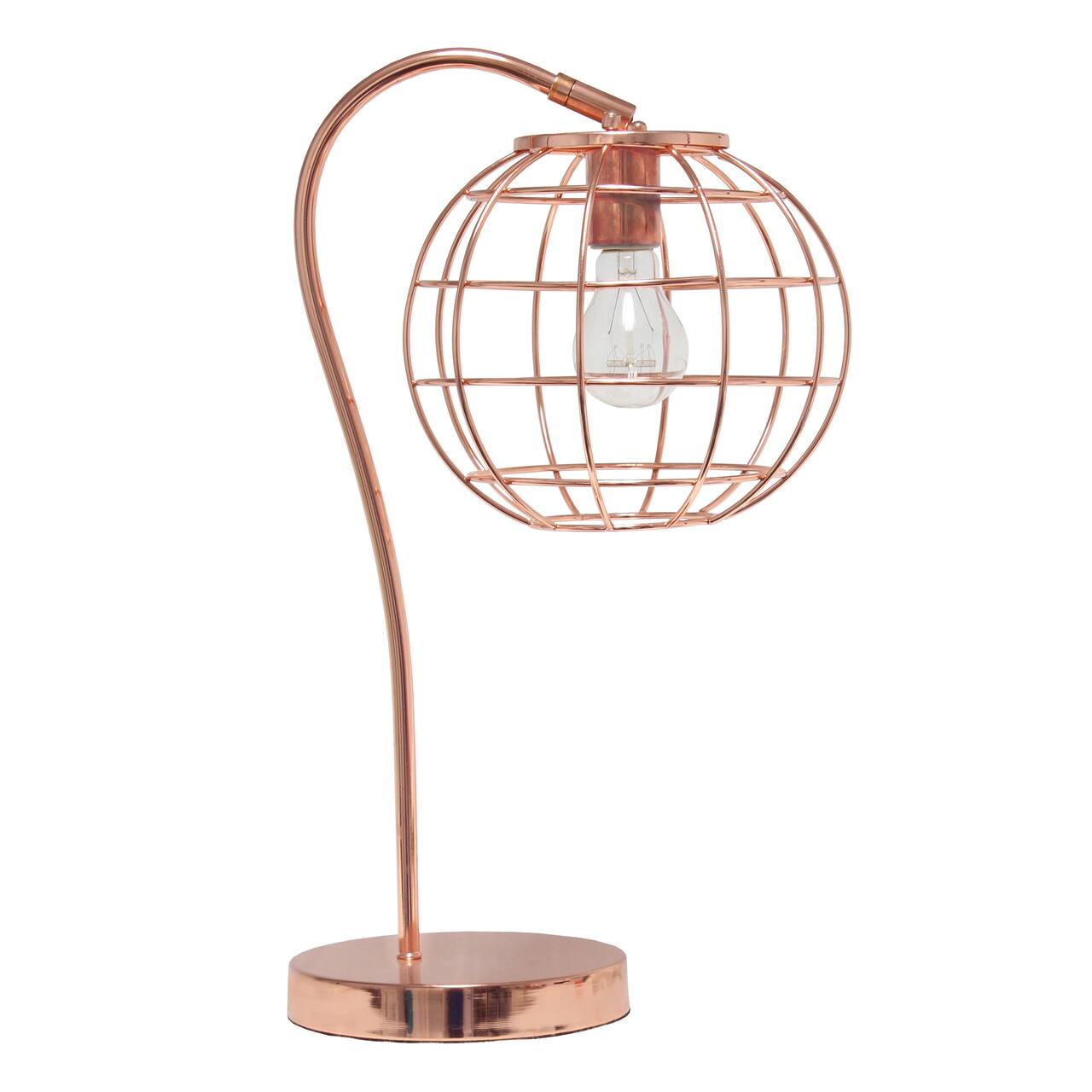 Lalia Home 20&#x22; Arched Metal Cage Table Lamp